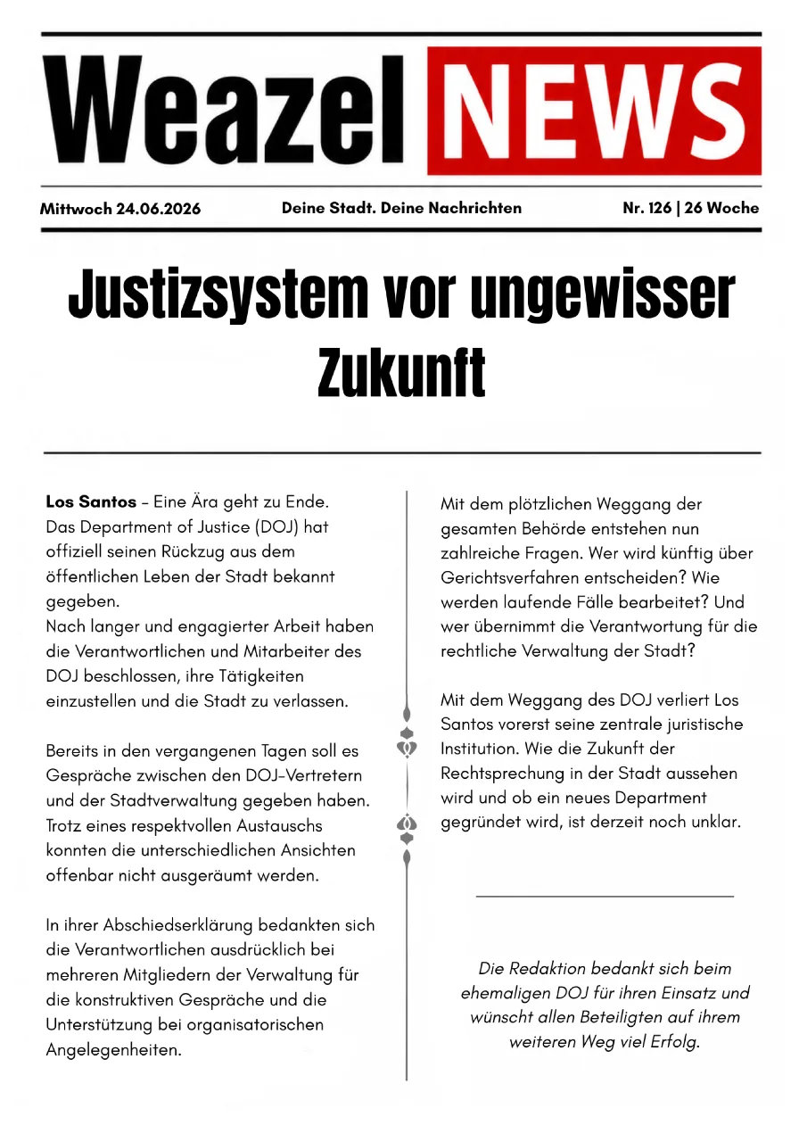Justizsystem vor ungewisser Zukunft